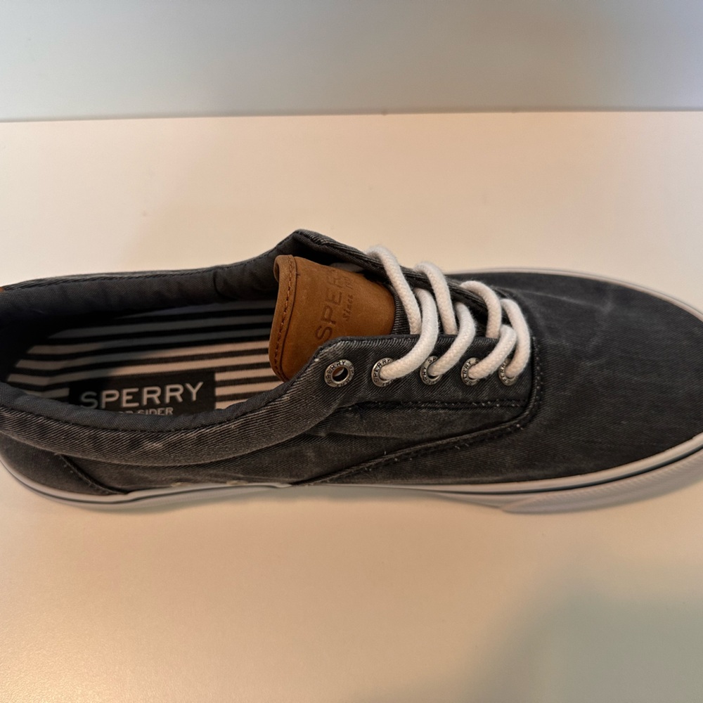 Sperry Men's Charcoal Canvas Boat Shoes